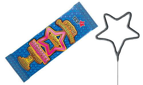  Бенгальские свечи фигурные 2 шт "Звездочка"  в Урае